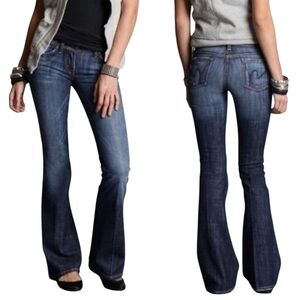 COH Ingrid Low Waist Flare Jeans Women’s Size 28 Medium Wash Stretch Denim